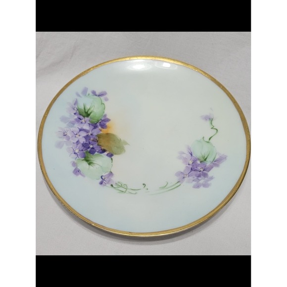 Thomas Sevres Other - Thomas Sevres Bavaria Porcelain Floral Plate Gold Trim ~8 in Round Decorative
